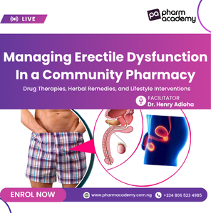MANAGING ERECTILE DYSFUNCTION IN A COMMUNITY PHARMACY