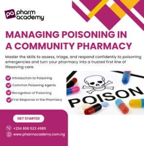 MANAGING POISONING IN A COMMUNITY PHARMACY